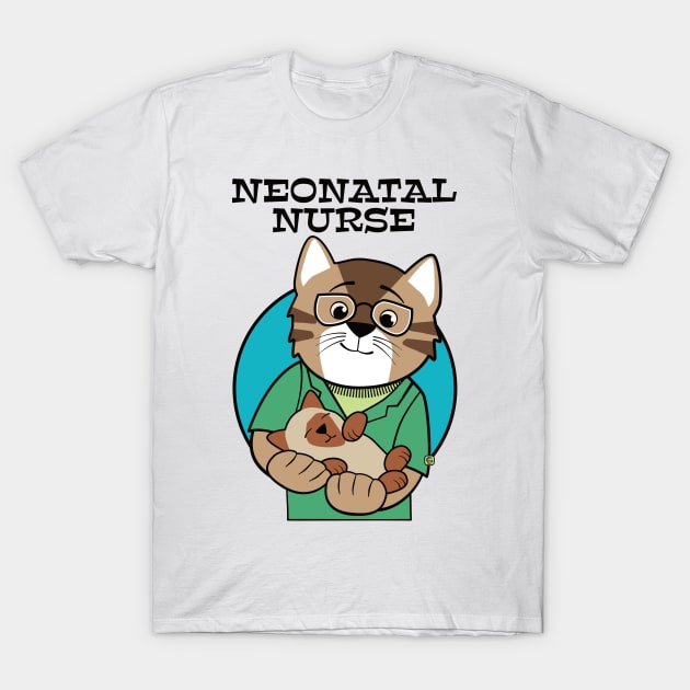 Neonatal Nurse Cat and Kitten T-Shirt by Sue Cervenka